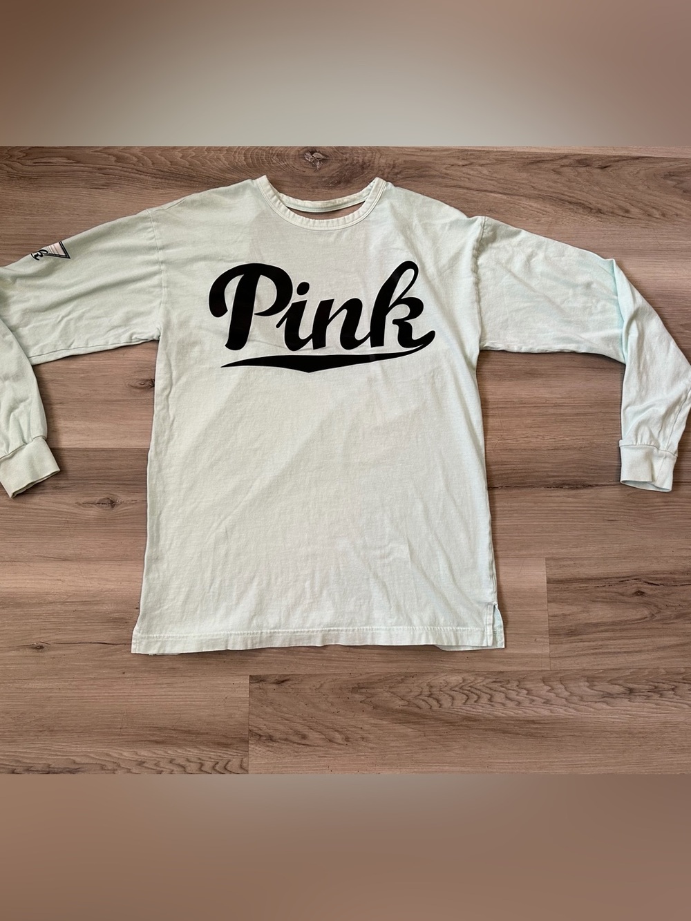 Women’s Pink Victoria Secret Mint/Teal Oversized LongSleeve Shirt Cutout Back
